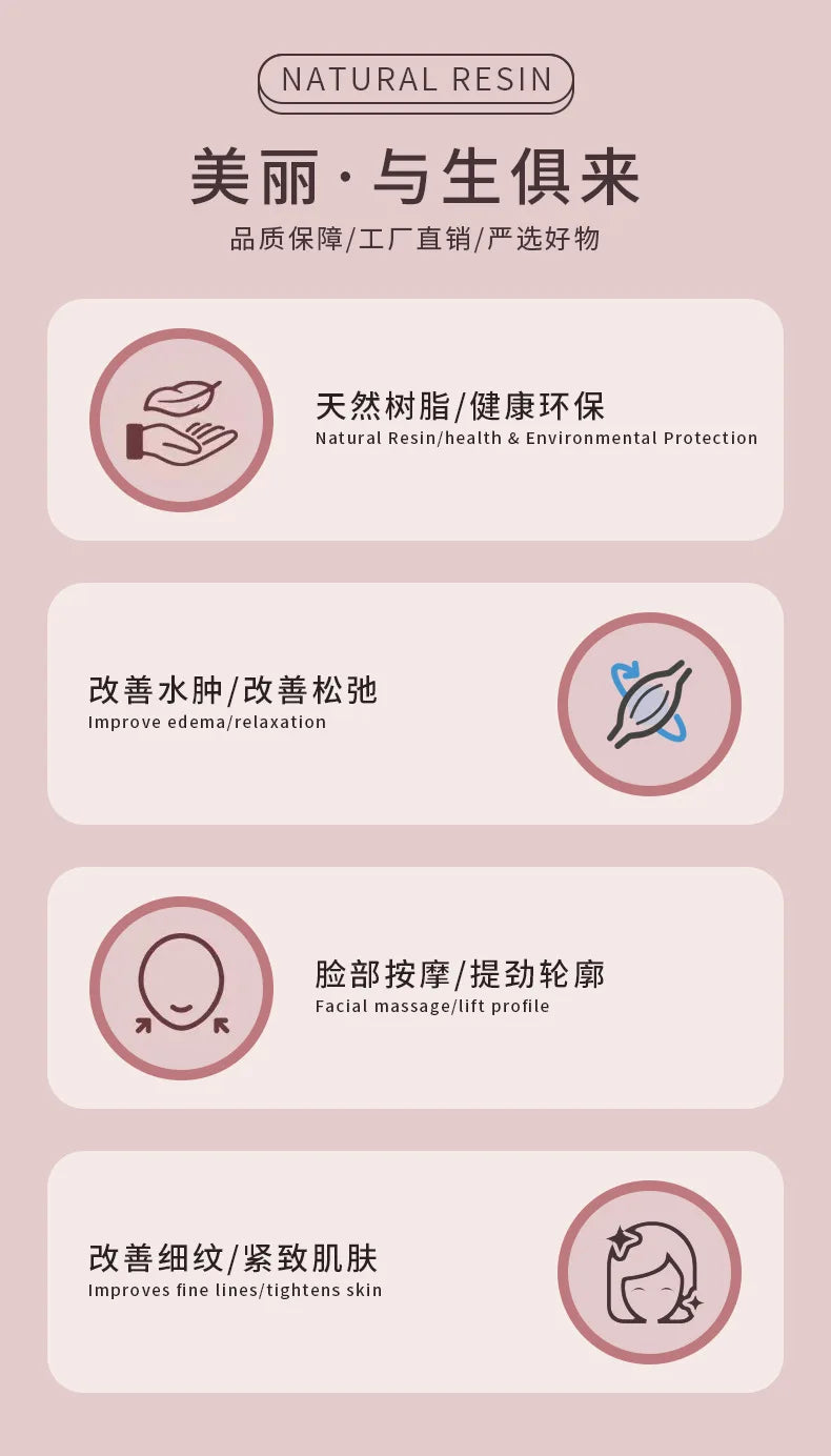 Gua Sha Massage Board Neck Anti Wrinkle Massager Tool Facial Skin Lifting Anti-Wrinkle Beeswax Stone Scraping Massager
