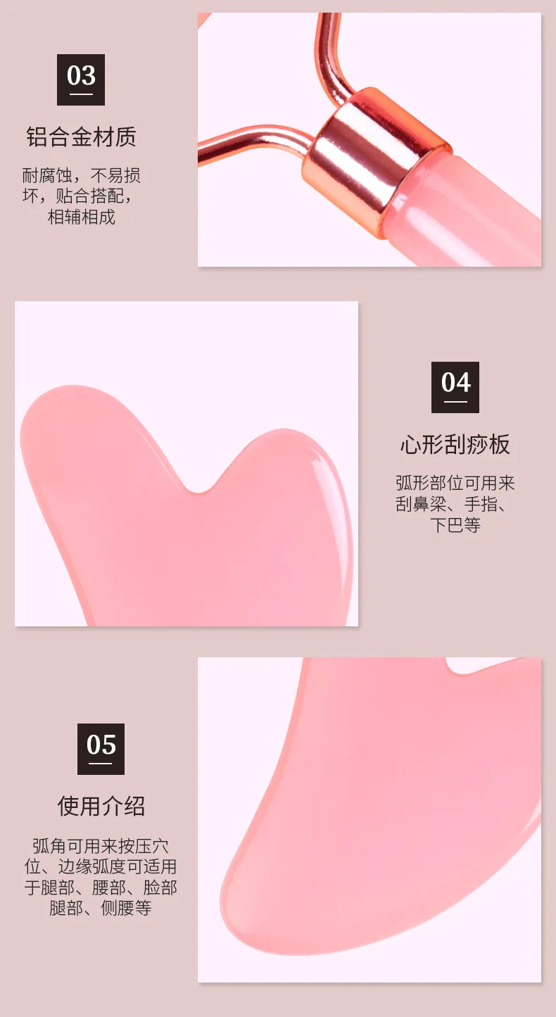 Gua Sha Massage Board Neck Anti Wrinkle Massager Tool Facial Skin Lifting Anti-Wrinkle Beeswax Stone Scraping Massager