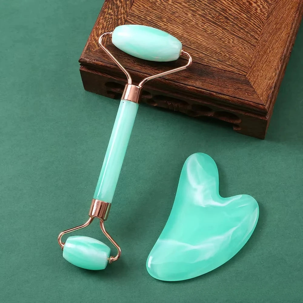 Gua Sha Massage Board Neck Anti Wrinkle Massager Tool Facial Skin Lifting Anti-Wrinkle Beeswax Stone Scraping Massager